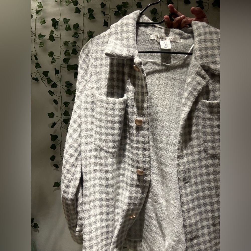 Checkered shacket